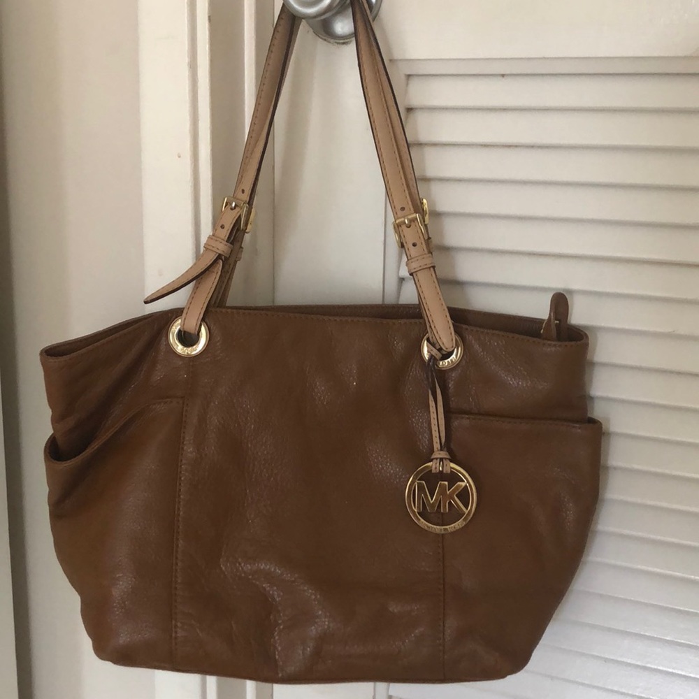 Brown Genuine Leather Michael Kors Purse